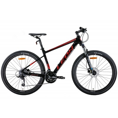 Велосипед 27.5" Leon XC-80 AM Hydraulic lock out HDD 2022 (черный с красным (м)) LEON OPS-LN-27.5-147
